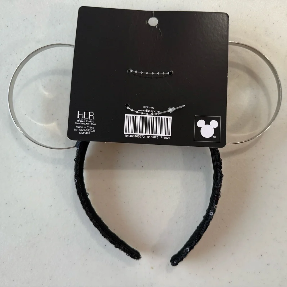 [Disney] NWT Metal and Sequin Mickey Ears